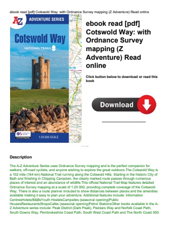 ebook read [pdf] cotswold way with ordnance survey mapping (z adventure) read online