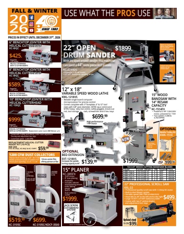 KBC Tools • King Canada Wood Fall/Winter Flyer 2026