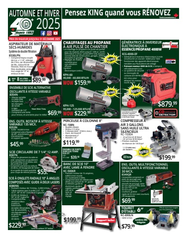 Pièces d’Auto L. Veilleux• Circulaires automne/hiver consommateur 2025 King Canada