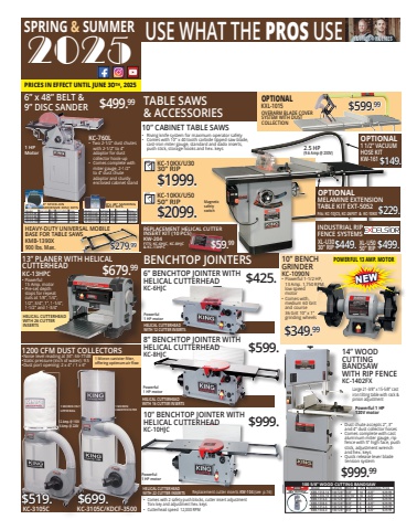 Wiseline Tools • King Canada Wood Flyer Spring Summer 2025