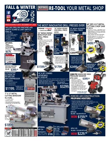 KBC Tools • King Canada Metal Fall/Winter Flyers 2025