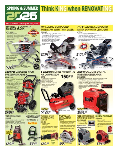 Shea's Bldg Supplies • King Canada Consumer Spring/Summer Flyer 2026