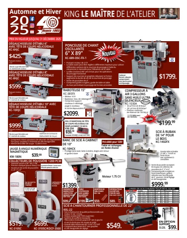 General Surplus • King Canada Circulaire Bois 2025