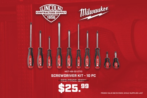Milwaukee Tool Screwdriver Promo