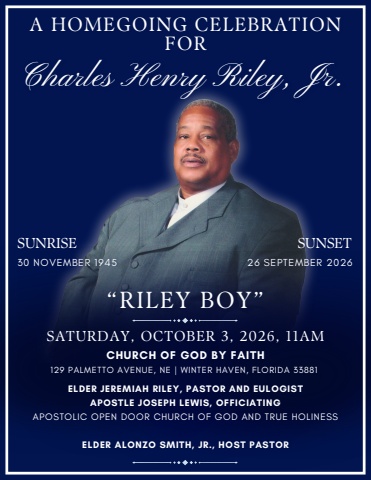 Service Program for Charles Henry Riley, Jr.