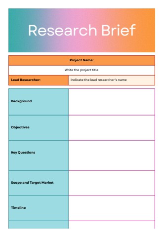 Research Brief Doc in Orange Teal Pink Soft Pastels Style (1)