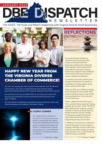 DBE DISPATCH NEWSLETTER - JANUARY 2023