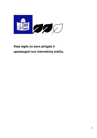 kaip elgtis su savo pinigais ir apsisaugoti nuo internetinių sukčių