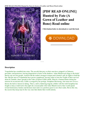 [pdf read online] hunted by fate (a gown of leather and bone) read online