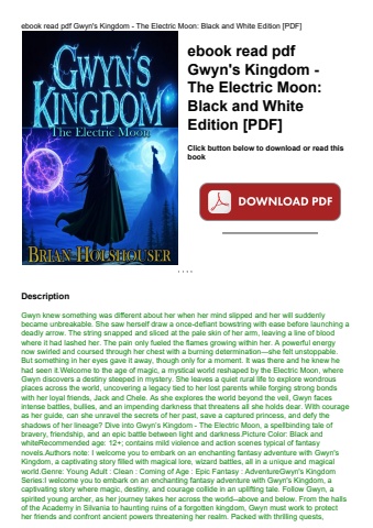 ebook read pdf gwyn's kingdom - the electric moon black and white edition [pdf]