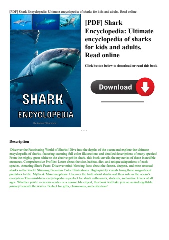 [pdf] shark encyclopedia ultimate encyclopedia of sharks for kids and adults