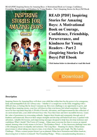 read [pdf] inspiring stories for amazing boys a motivational book on courage  confidence  friendship