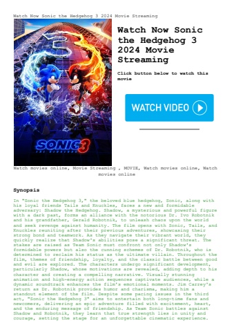watch now sonic the hedgehog 3 2024 movie streaming