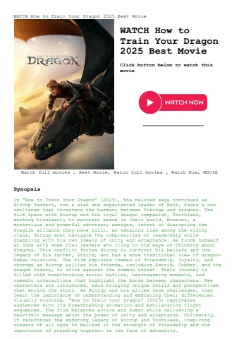watch how to train your dragon 2025 best movie