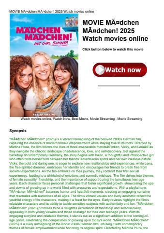 movie mãƒâ¤dchen mãƒâ¤dchen! 2025 watch movies online