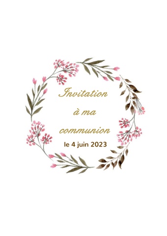 Invitation Profession de foi Chloé Py