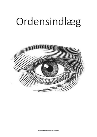 Ordensindlæg