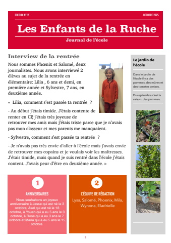 Ruche news 2510_edition 12