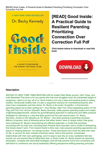 [read] good inside a practical guide to resilient parenting prioritizing connection over correction