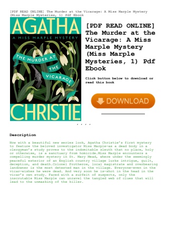 [pdf read online] the murder at the vicarage a miss marple mystery (miss marple mysteries  1) pdf eb