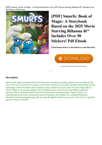 [pdf] smurfs book of magic a storybook based on the 2025 movie starring rihanna ã¢â€â“ includes over