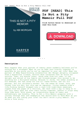 pdf [read] this is not a pity memoir full pdf