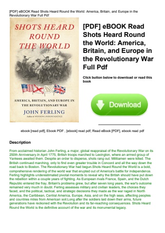 [pdf] ebook read shots heard round the world america  britain  and europe in the revolutionary war f