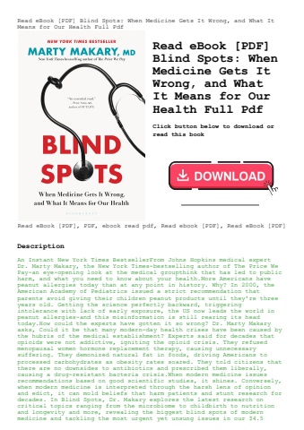 read ebook [pdf] blind spots when medicine gets it wrong  and what it means for our health full pdf