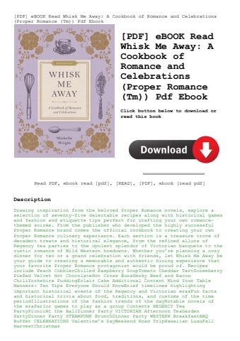 [pdf] ebook read whisk me away a cookbook of romance and celebrations (proper romance (tm)) pdf eboo