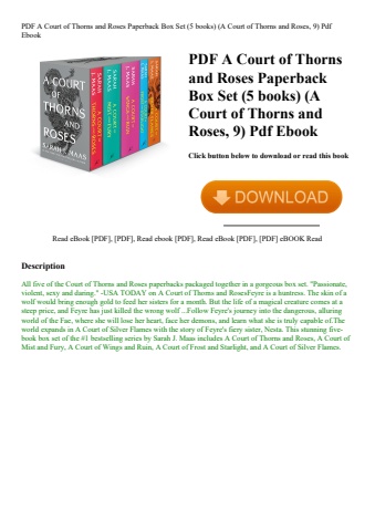 pdf a court of thorns and roses paperback box set (5 books) (a court of thorns and roses  9) pdf ebo