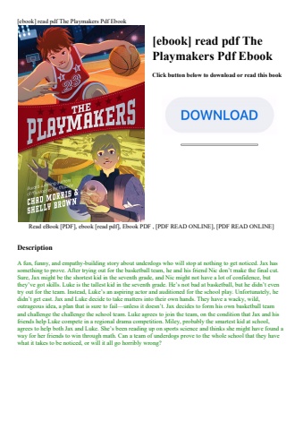 [ebook] read pdf the playmakers pdf ebook