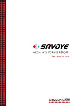 SAVOYE PR REPORT - SEPT 2026