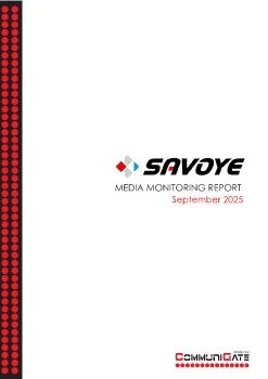 Savoye PR Report - September 2025