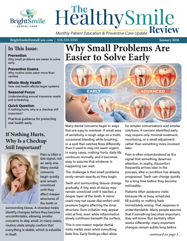 The Healthy Smile Review Newsletter (Sample)