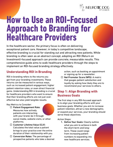 How to Use an ROI-Focused Approach to Branding for Healthcare Providers (Expanded)