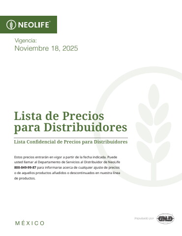 Lista de Precios para Distribuidores