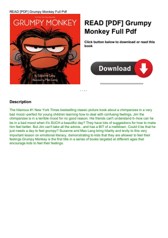 read [pdf] grumpy monkey full pdf