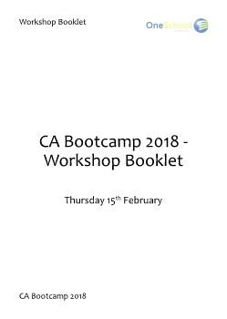 2018 CA Workshop Booklet