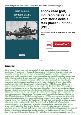 ebook read [pdf] incursori del re la vera storia della x mas (italian edition) [pdf]