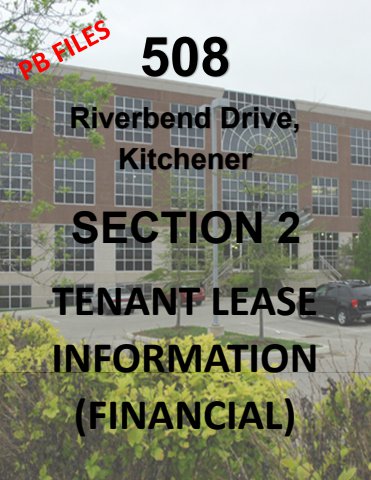 508-SECTION 2 - Tenants Lease Information (Financial) May 23