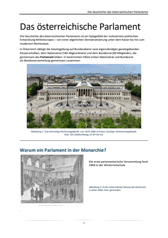 Die Geschichte des österreichischen Parlaments