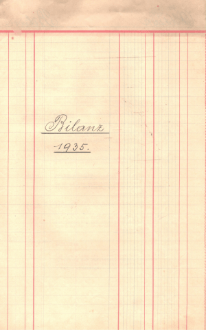 Bilanz der geistigen Arbeiter Waldegghof 1935