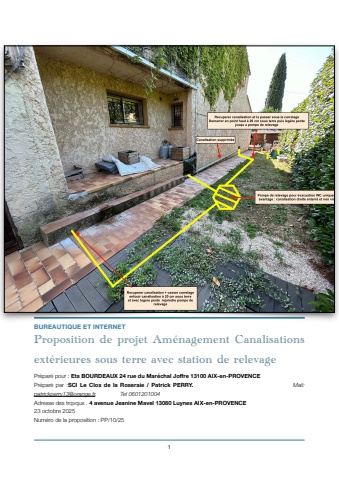 projet installation pompe de relevage luynes