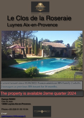 Press book definitif Villa Le Clos de la Roseraie en Anglais avec plan 2023