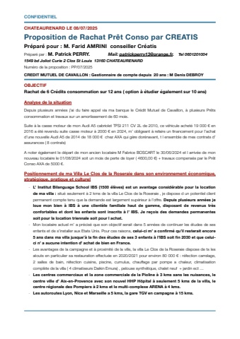 rachat de prêts creatis