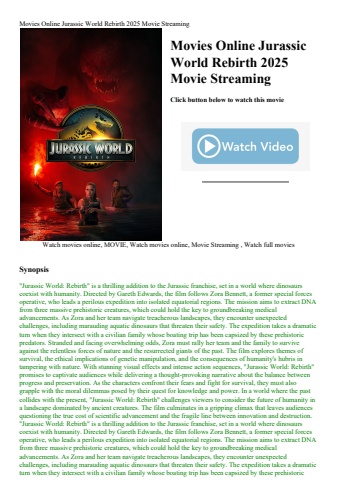 movies online jurassic world rebirth 2025 movie streaming