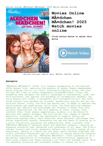 movies online mãƒâ¤dchen mãƒâ¤dchen! 2025 watch movies online