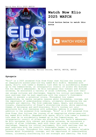 watch now elio 2025 watch