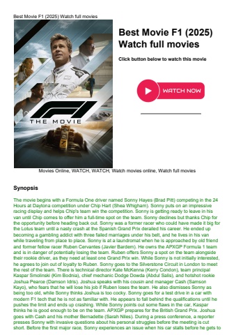 best movie f1 (2025) watch full movies