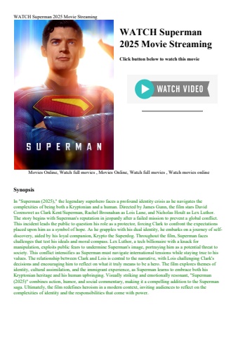 watch superman 2025 movie streaming